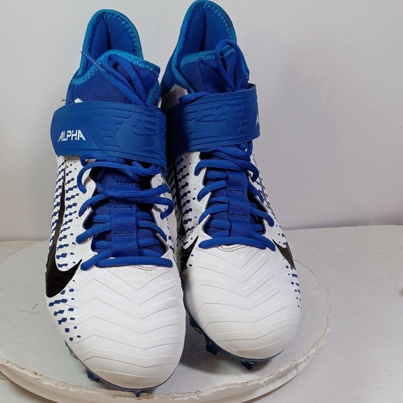 Nike Alpha Menace Pro 2 Mid Shoes Men's 12 Blue Football Cleats AQ3209-108 - Picture 7 of 12